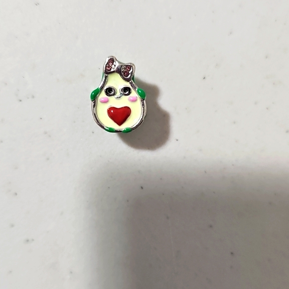 Cute Avocado Charm with Heart and Bow - Picture 3 of 10